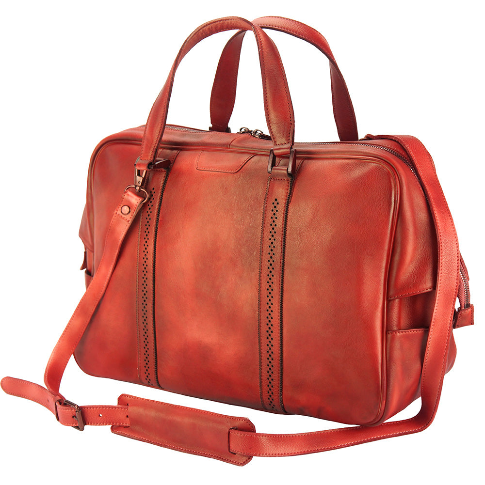Travel bag Danilo in vintage leather - Made In Italy