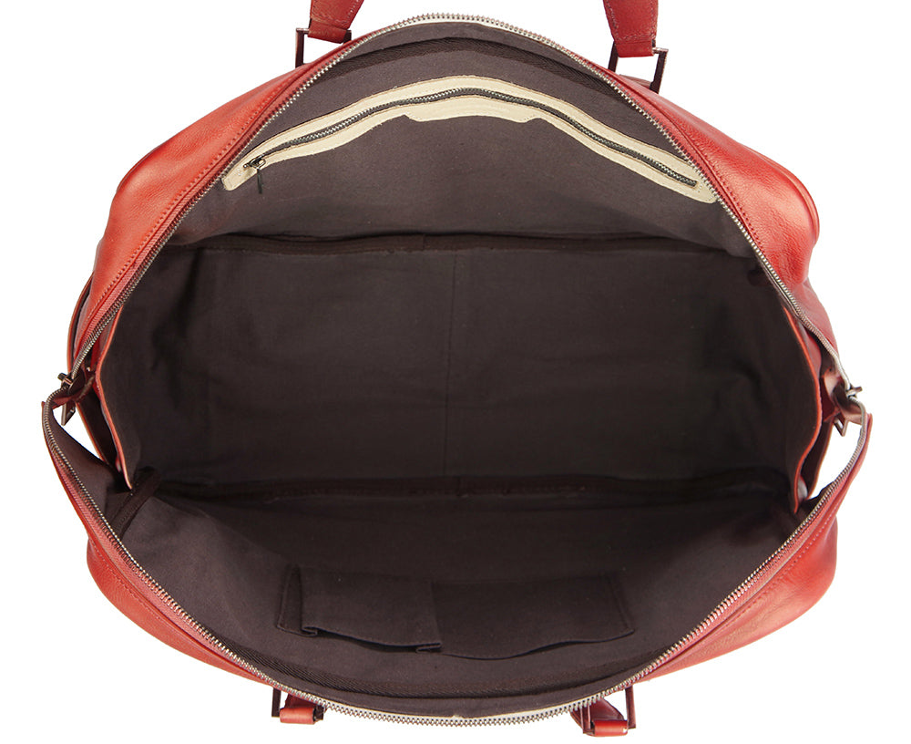 Travel bag Danilo in vintage leather - Made In Italy