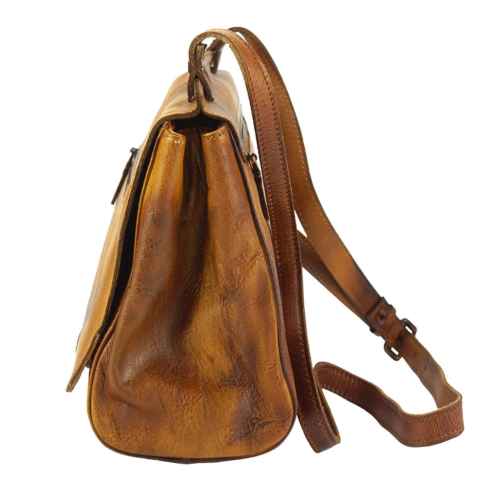 Livio leather Messenger bag - Made In Italy