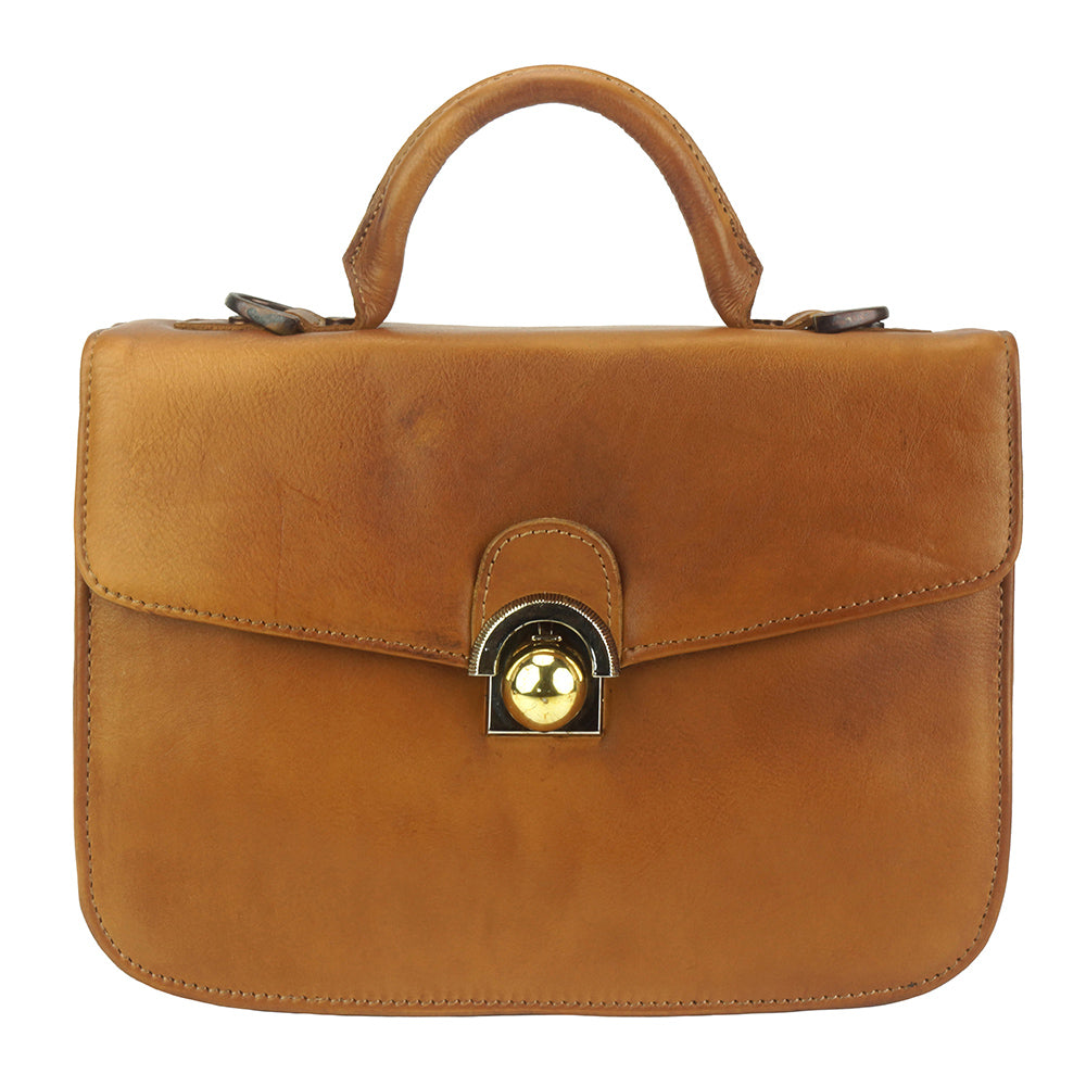 Very GM Leather Hand-bag - Made In Italy