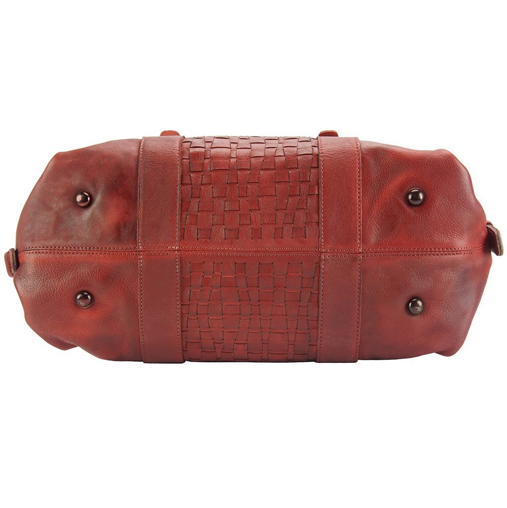 Agnese Leather Handbag - Made In Italy