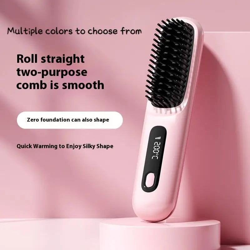 Home Travel Wireless Straightener, Digital Adjustable Styling Tool, Women&