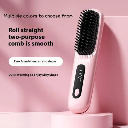 Home Travel Wireless Straightener, Digital Adjustable Styling Tool, Women&