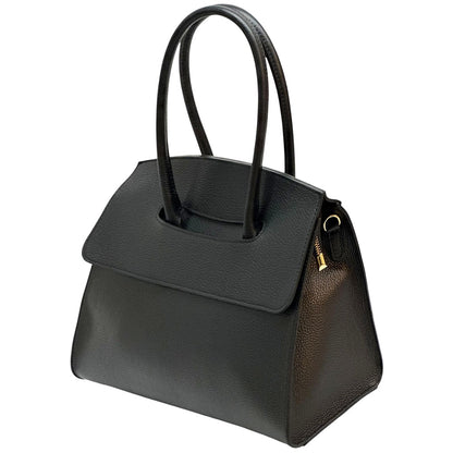 Valeria Structured Italian Leather Handbag - Made In Italy