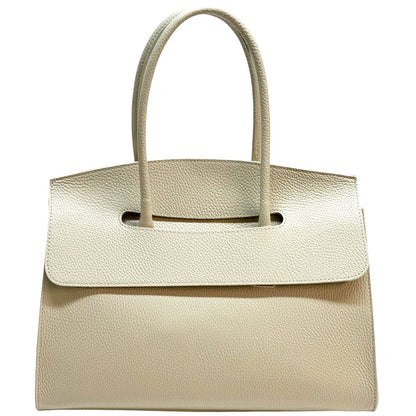 Valeria Structured Italian Leather Handbag - Made In Italy