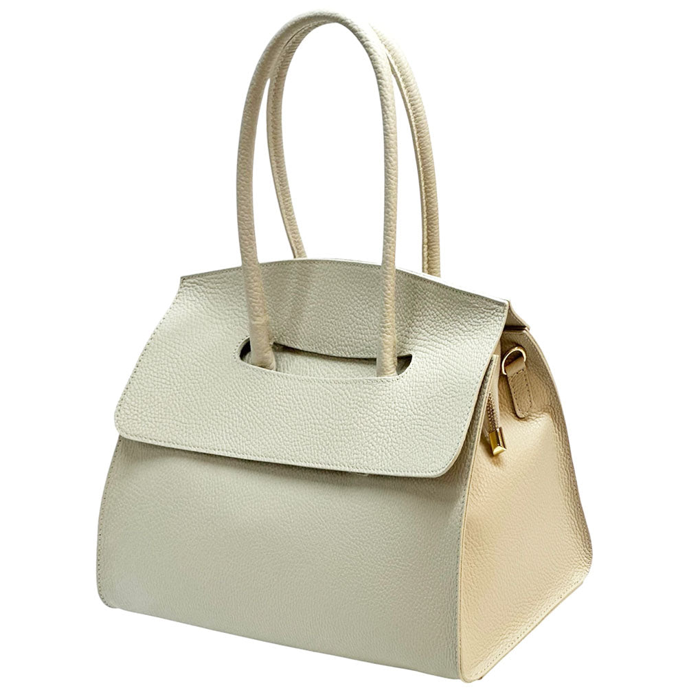 Valeria Structured Italian Leather Handbag - Made In Italy