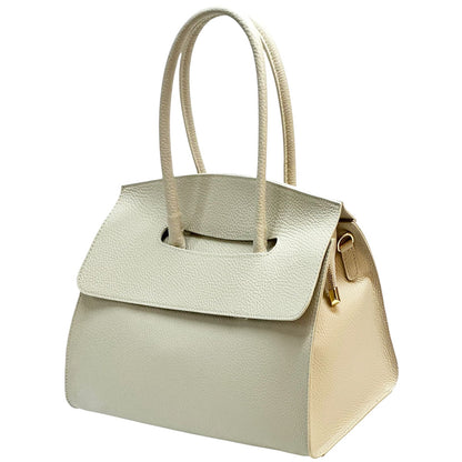 Valeria Structured Italian Leather Handbag - Made In Italy