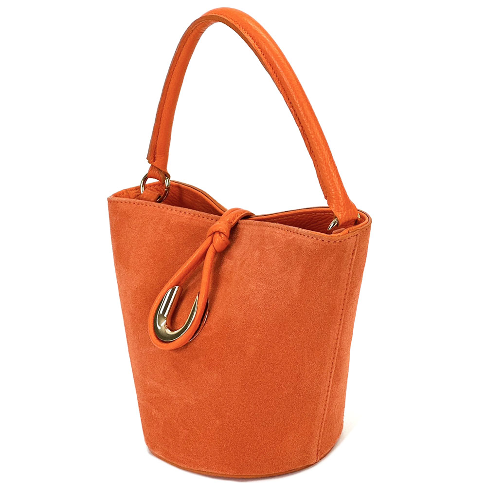 Nadia Leather Bucket Bag - Made In Italy