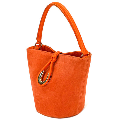 Nadia Leather Bucket Bag - Made In Italy