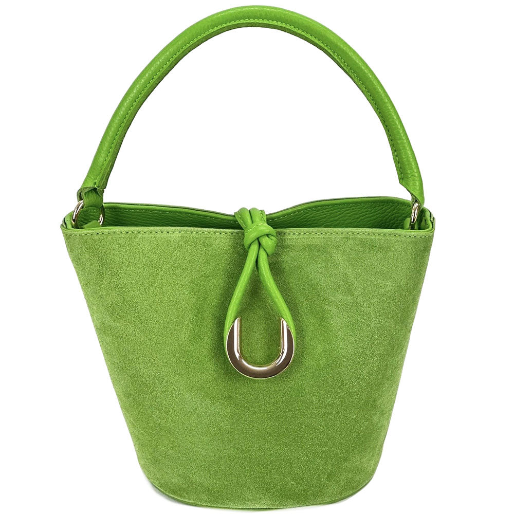Nadia Leather Bucket Bag - Made In Italy