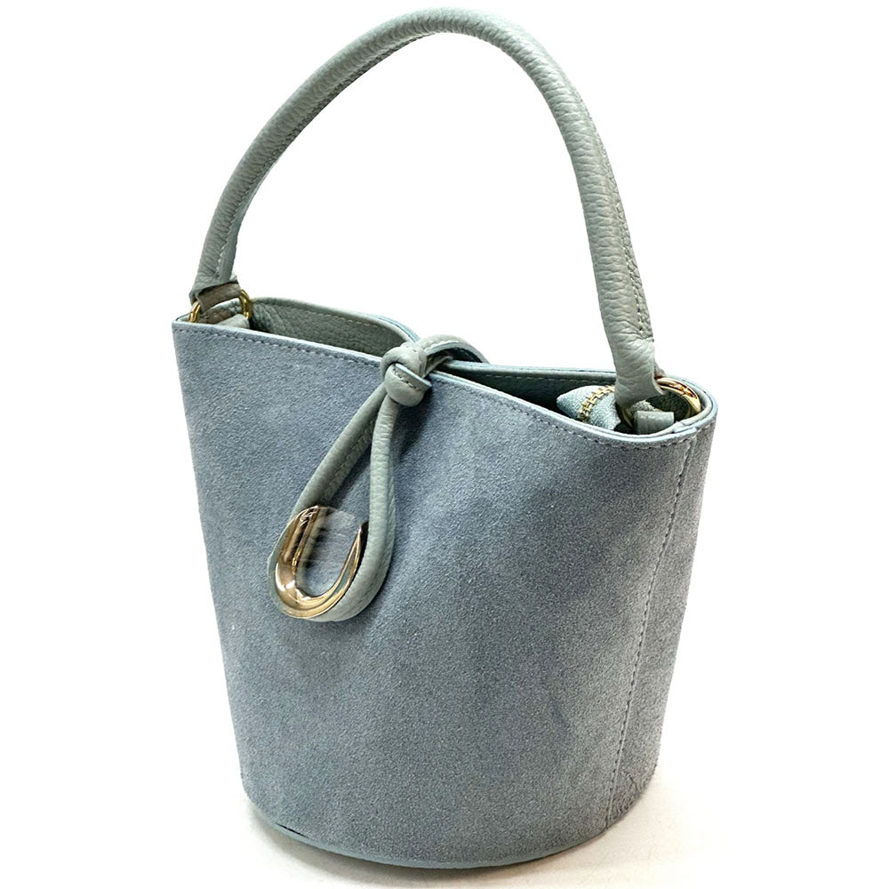 Nadia Leather Bucket Bag - Made In Italy