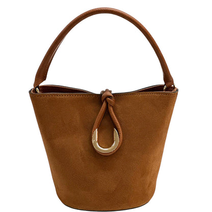 Nadia Leather Bucket Bag - Made In Italy