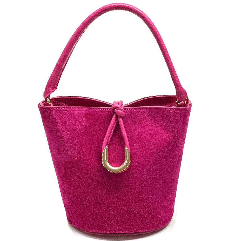 Nadia Leather Bucket Bag - Made In Italy