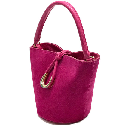 Nadia Leather Bucket Bag - Made In Italy