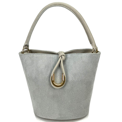 Nadia Leather Bucket Bag - Made In Italy