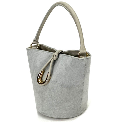 Nadia Leather Bucket Bag - Made In Italy