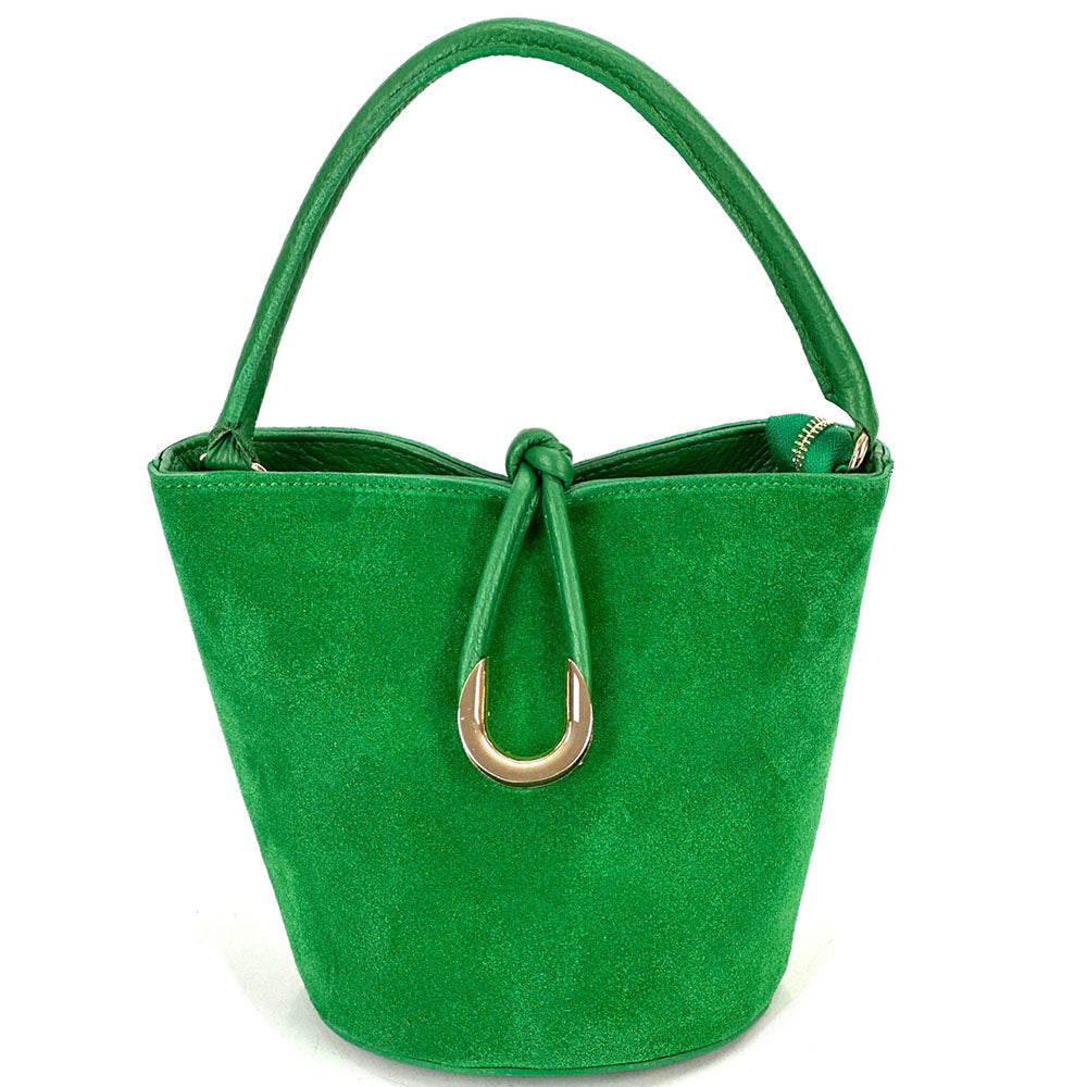Nadia Leather Bucket Bag - Made In Italy