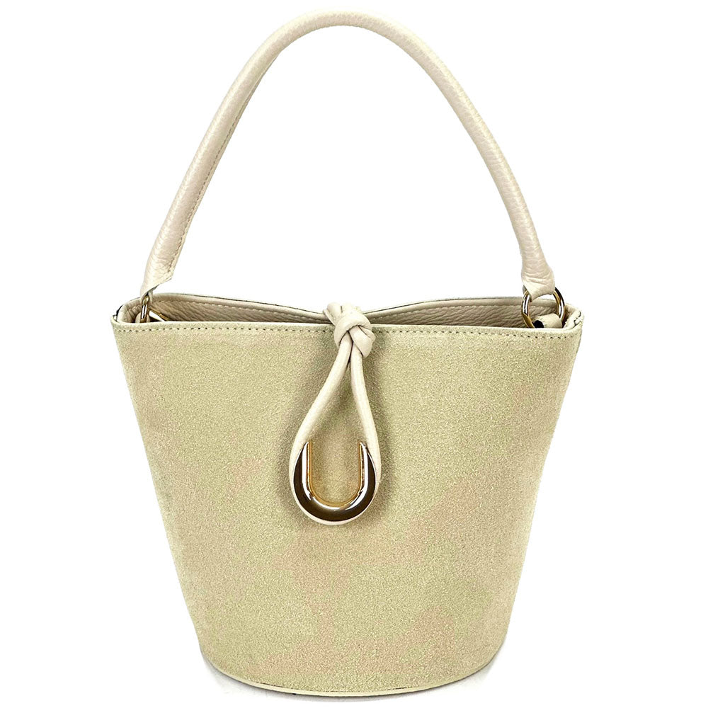 Nadia Leather Bucket Bag - Made In Italy