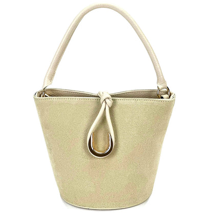 Nadia Leather Bucket Bag - Made In Italy
