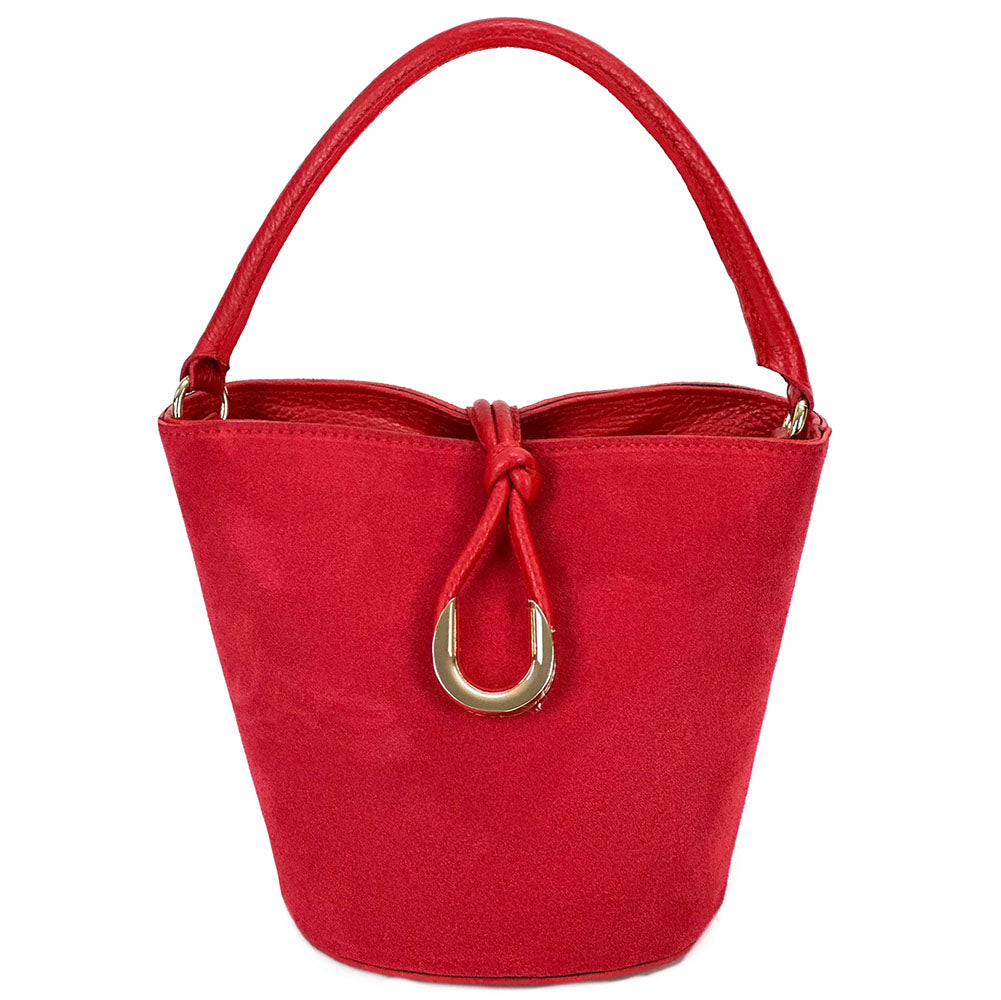 Nadia Leather Bucket Bag - Made In Italy