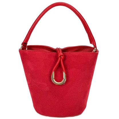 Nadia Leather Bucket Bag - Made In Italy