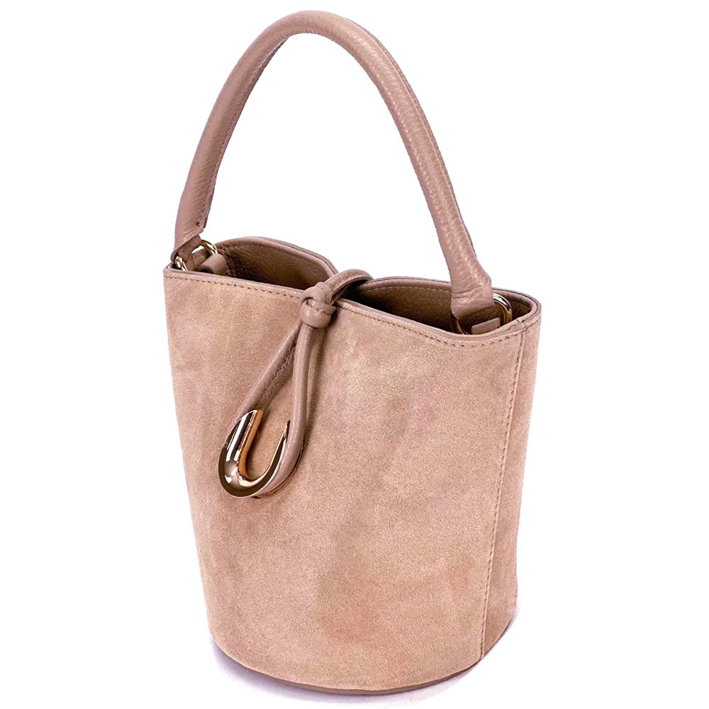 Nadia Leather Bucket Bag - Made In Italy