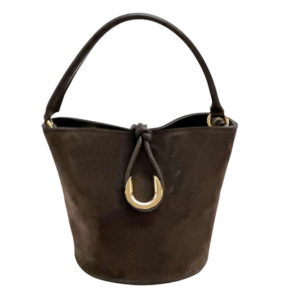 Nadia Leather Bucket Bag - Made In Italy