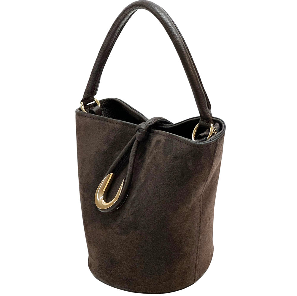 Nadia Leather Bucket Bag - Made In Italy