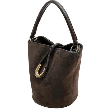 Nadia Leather Bucket Bag - Made In Italy