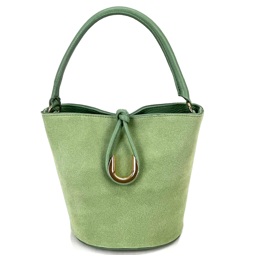 Nadia Leather Bucket Bag - Made In Italy