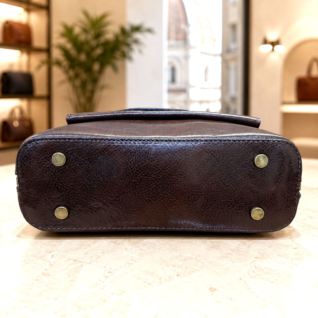 Fiammetta Convertible Hand-Dyed Italian Leather Organizer Backpack - Made In Italy