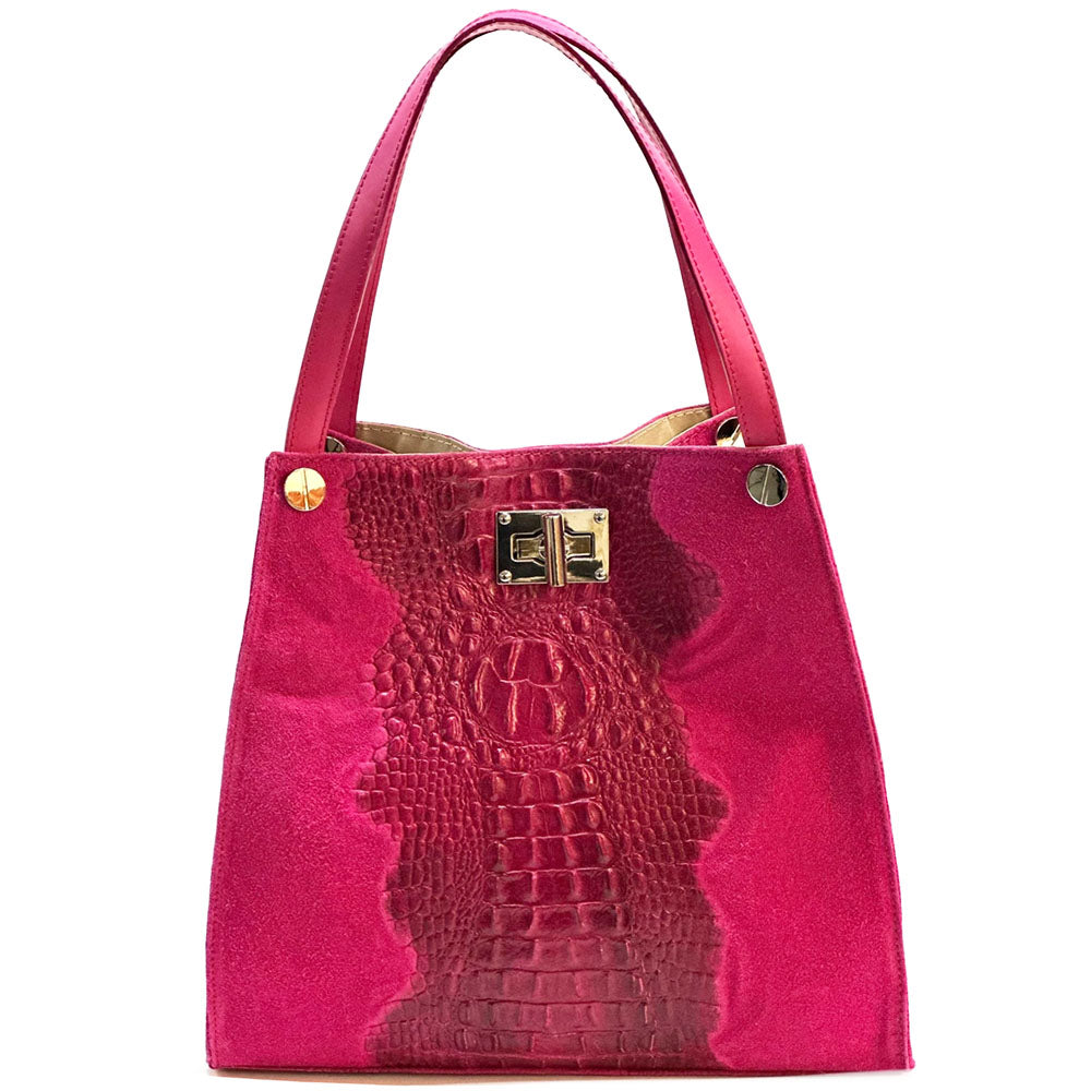 CARRY IT Italian Cow Leather Tote Bag - Made In Italy