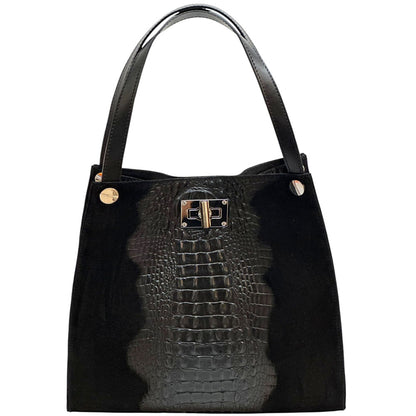 CARRY IT Italian Cow Leather Tote Bag - Made In Italy