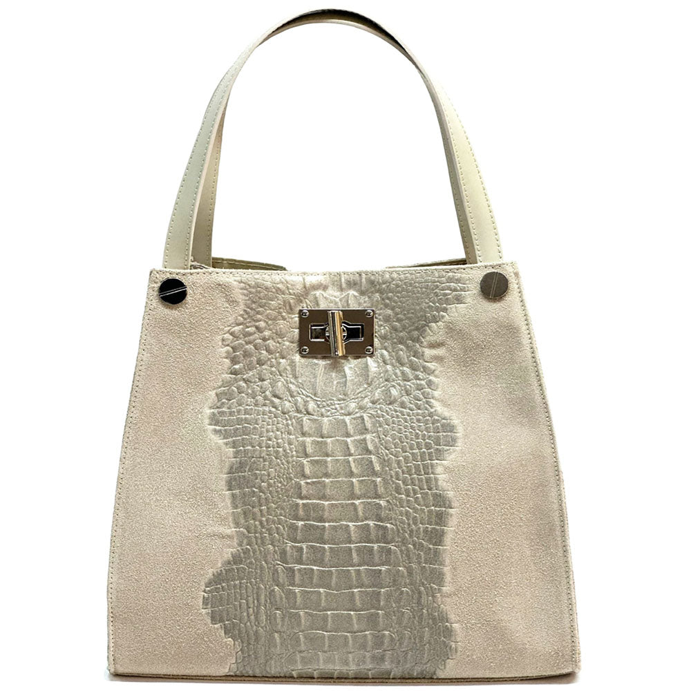 CARRY IT Italian Cow Leather Tote Bag - Made In Italy