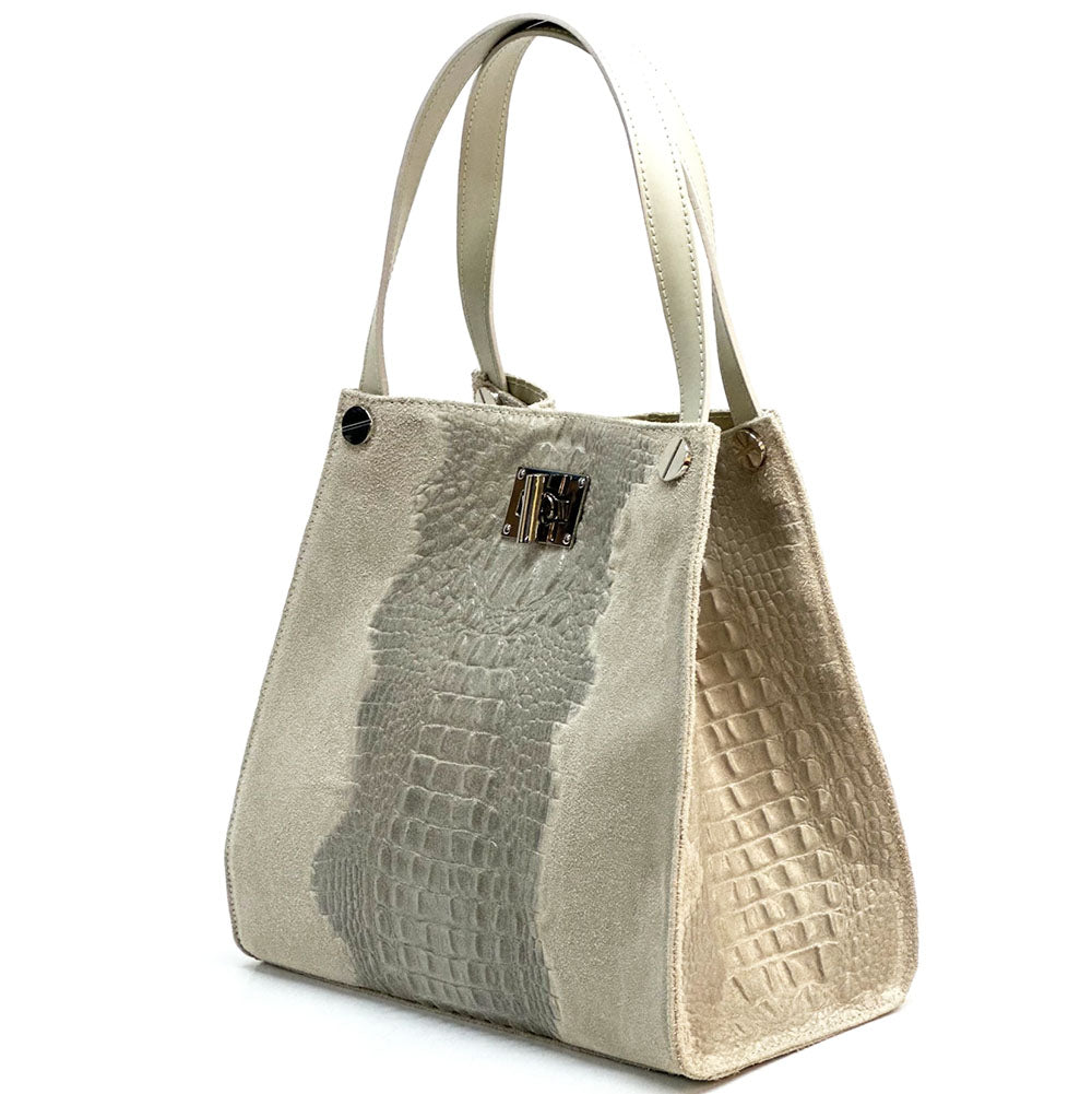 CARRY IT Italian Cow Leather Tote Bag - Made In Italy
