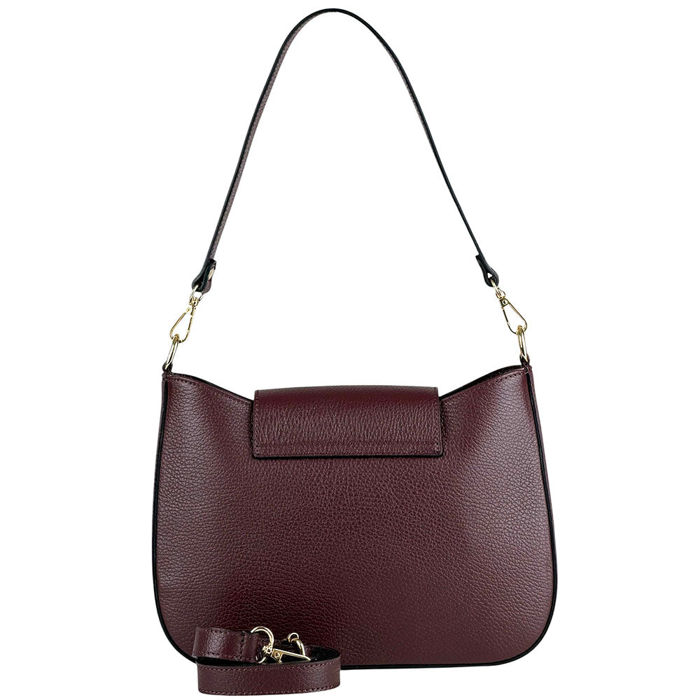 Costanza Structured Leather Shoulder Bag - Made In Italy