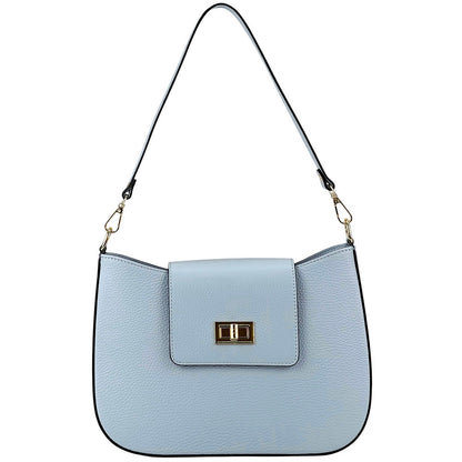 Costanza Structured Leather Shoulder Bag - Made In Italy