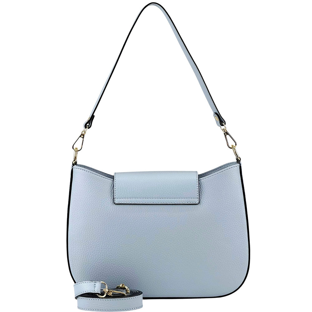 Costanza Structured Leather Shoulder Bag - Made In Italy