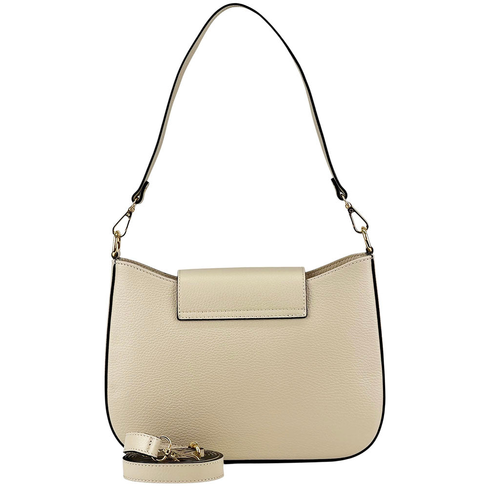 Costanza Structured Leather Shoulder Bag - Made In Italy