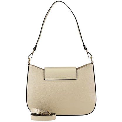 Costanza Structured Leather Shoulder Bag - Made In Italy