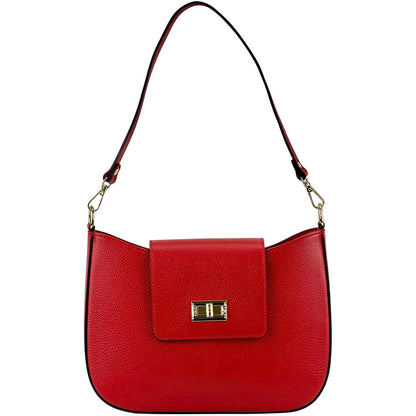 Costanza Structured Leather Shoulder Bag - Made In Italy