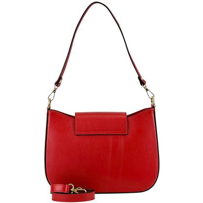Costanza Structured Leather Shoulder Bag - Made In Italy