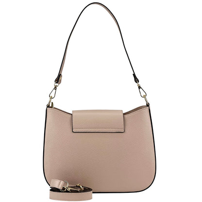 Costanza Structured Leather Shoulder Bag - Made In Italy