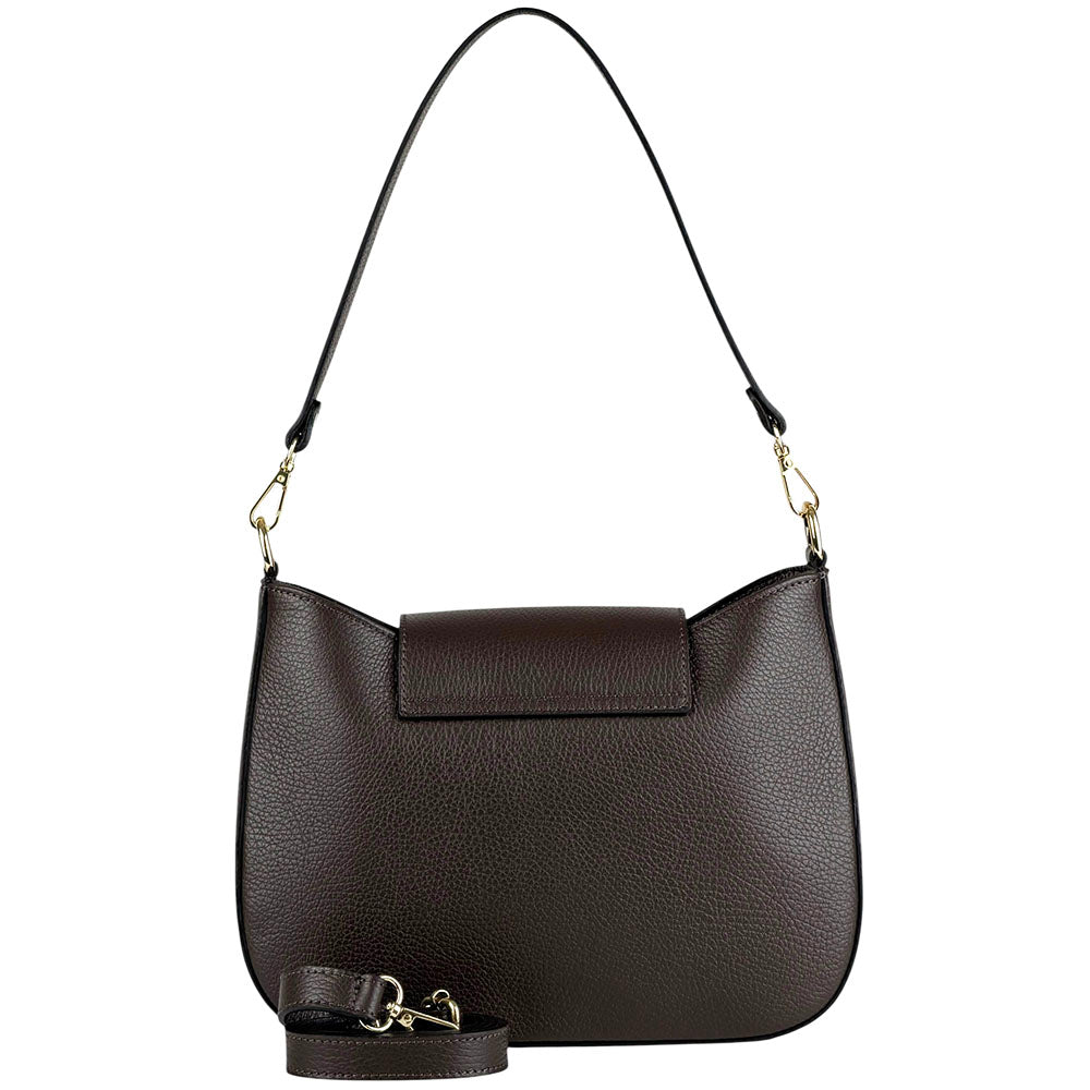 Costanza Structured Leather Shoulder Bag - Made In Italy