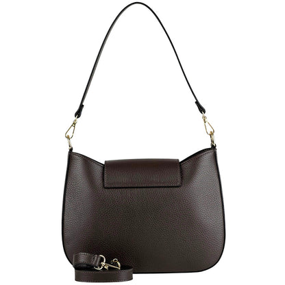 Costanza Structured Leather Shoulder Bag - Made In Italy