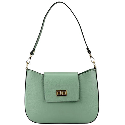 Costanza Structured Leather Shoulder Bag - Made In Italy