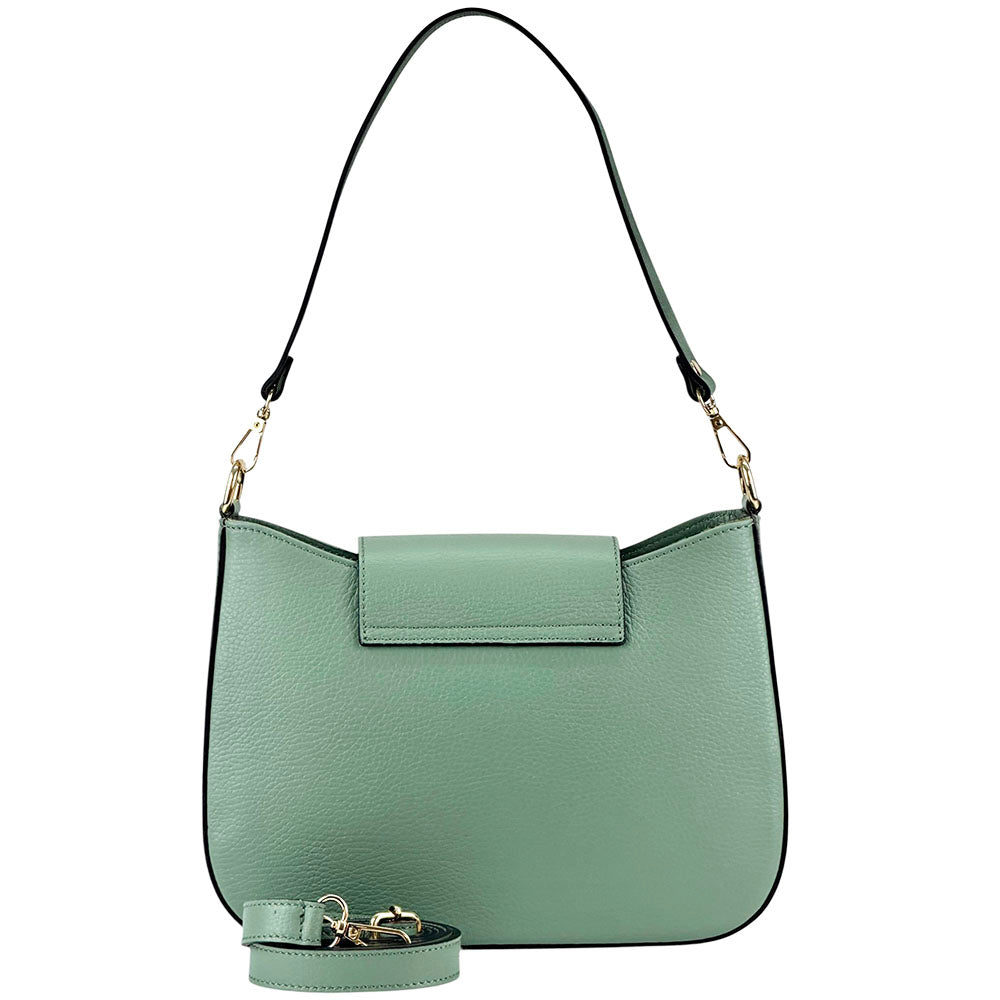 Costanza Structured Leather Shoulder Bag - Made In Italy