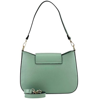 Costanza Structured Leather Shoulder Bag - Made In Italy