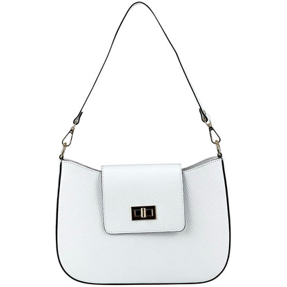 Costanza Structured Leather Shoulder Bag - Made In Italy