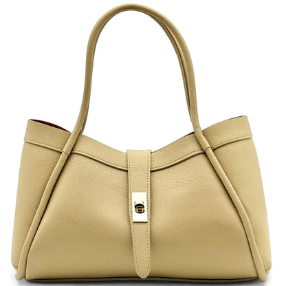Ottilia Grande Cow Leather Shoulder Bag - Made In Italy